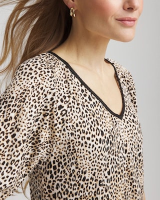 Leopard Braided Linen Top | Chico's